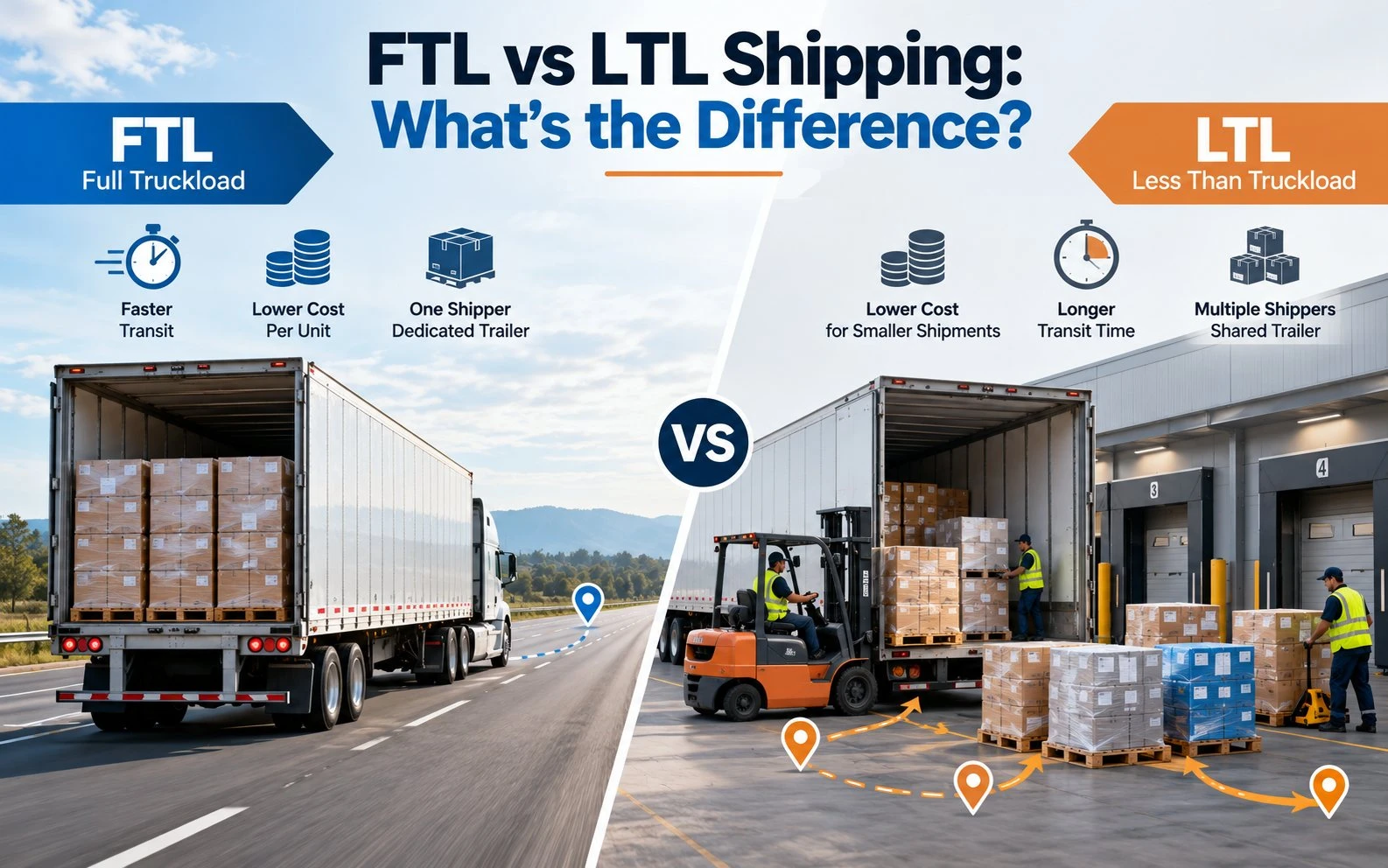 FTL vs LTL Shipping: What's the Difference? FTL vs LTL Shipping: What's the Difference?